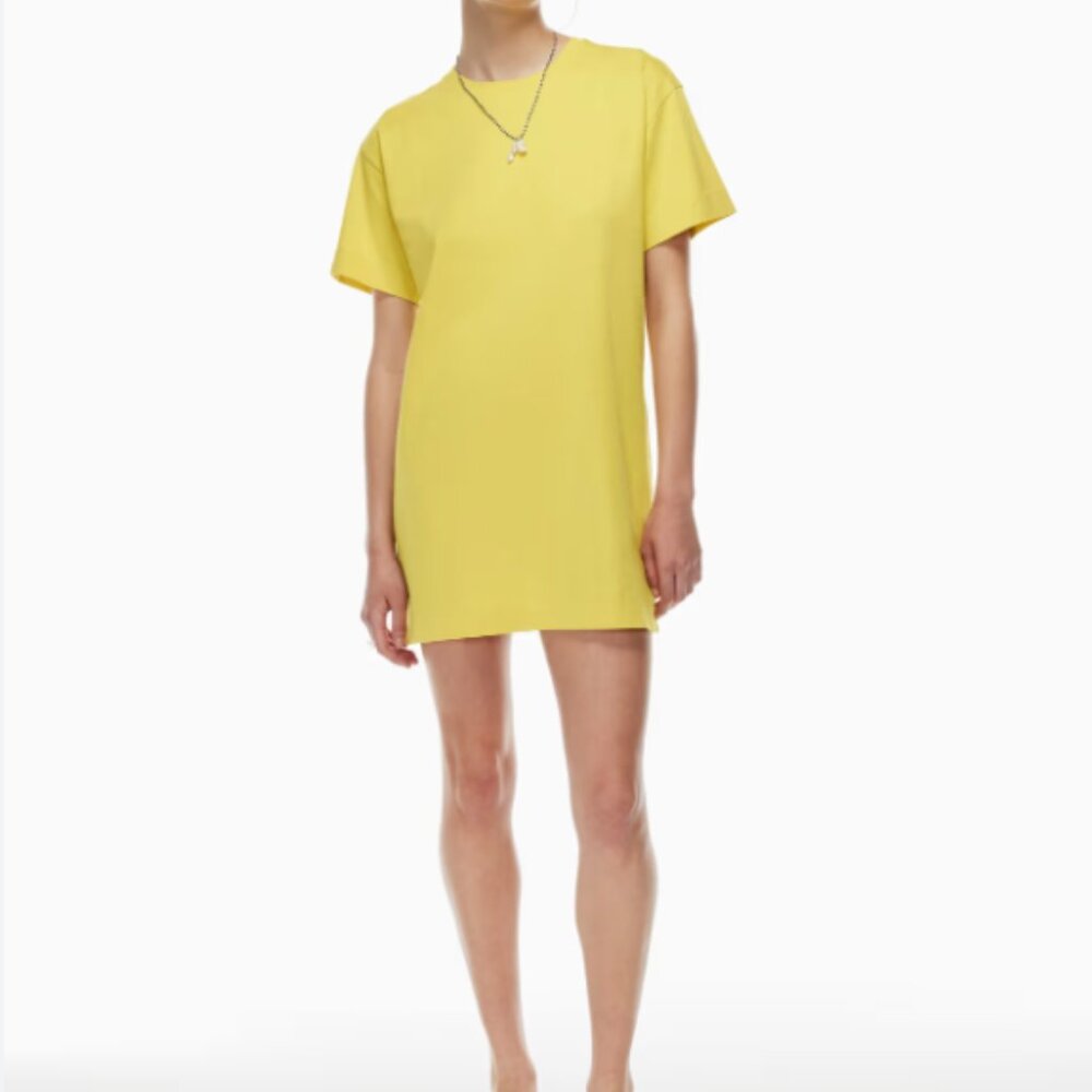 Aritzia Wilfred Free - GETAWAY DRESS - T-Shirt Dress - Yellow - 2xs